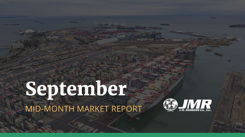 [September Mid-Month Market Report] Transpacific Rates and Space Situation Updates