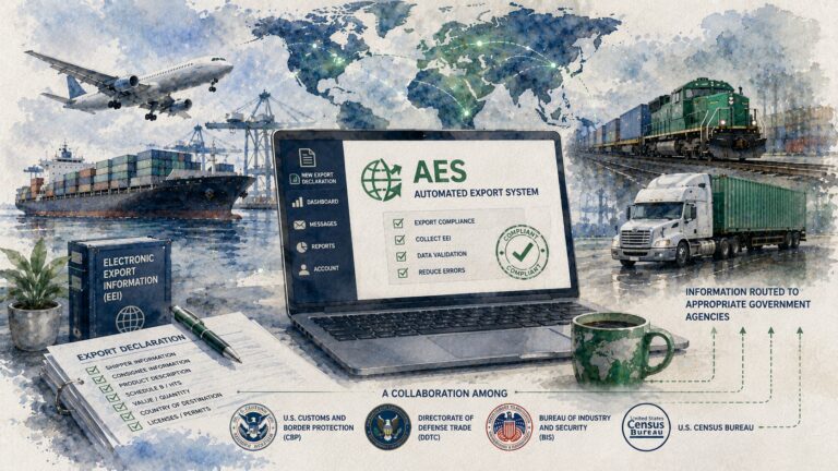 Automated Export System used for export declarations and trade compliance processing